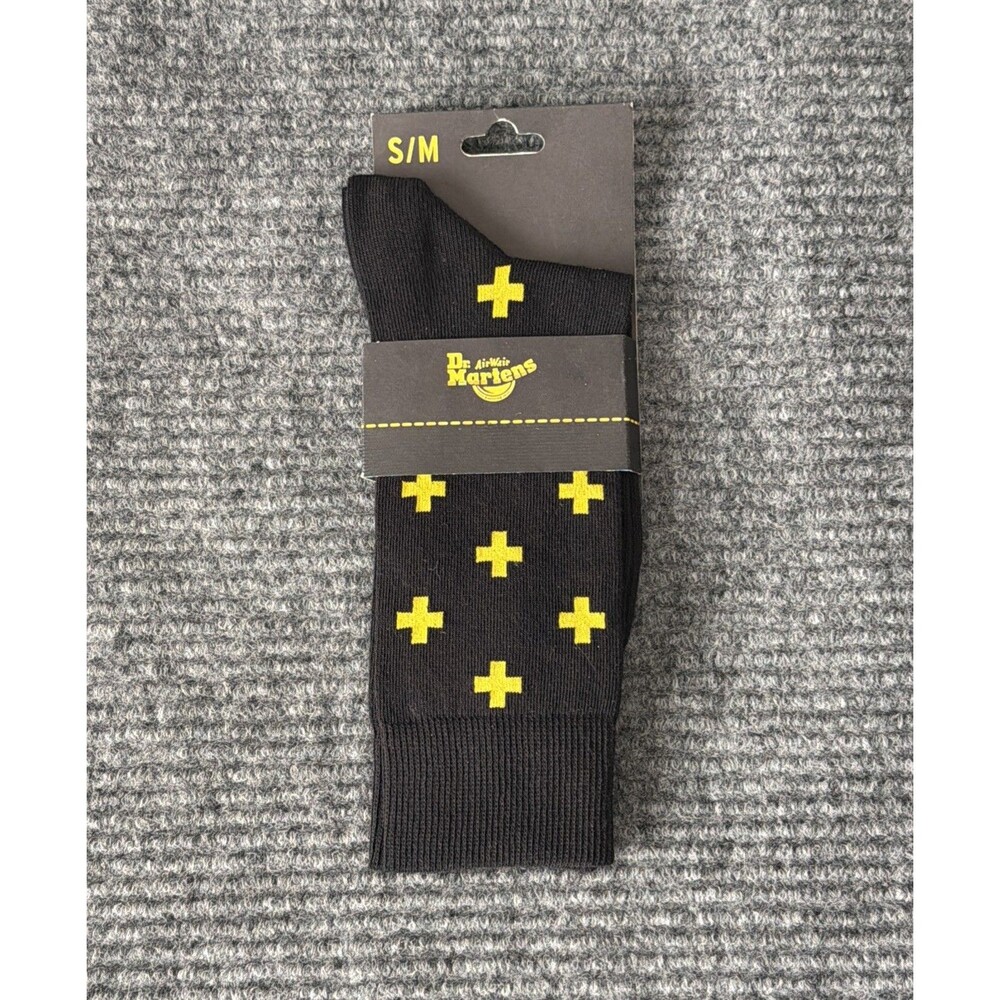 Dr. Martens AirWair Cross Logo Organic Cotton Blend Crew Socks S/M (3-8) NEW